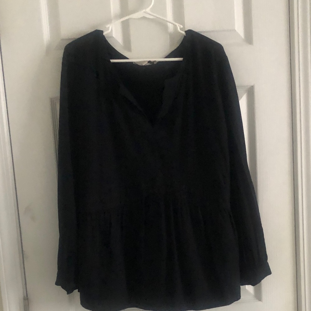 Loft black longsleeve top